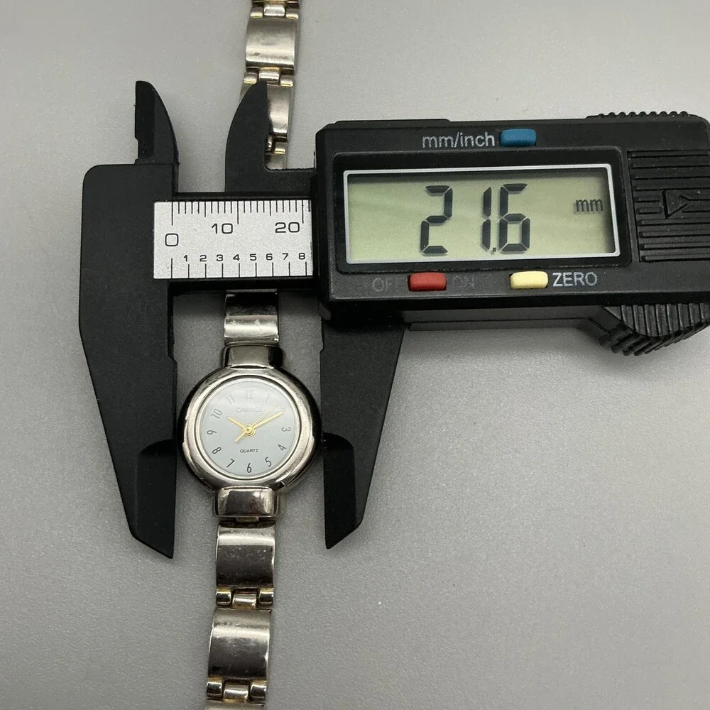Carriage By Timex Womens Watch 22mm White Dial Silver Tone New Battery 7.5